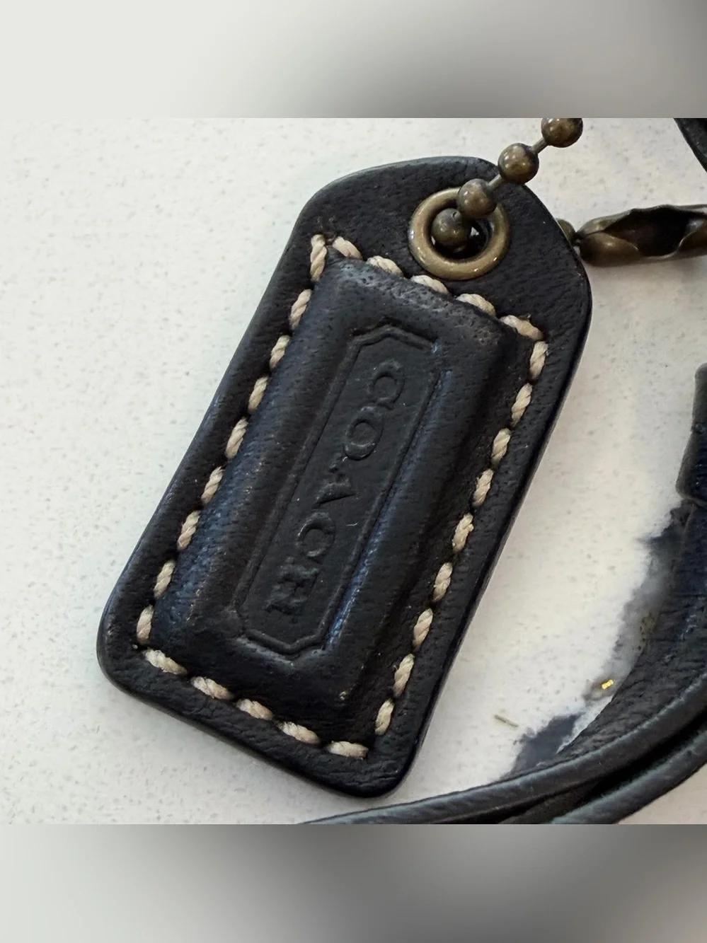 Coach Black Leather Wristlet with Brass Eyelet Lace Detail - Picture 2 of 16